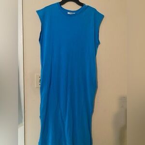 Pink Lily Bright Blue Midi Dress